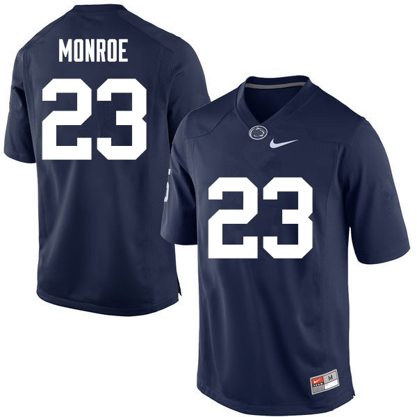 Men Penn State Nittany Lions #23 Ayron Monroe College Football Jerseys-Navy - Click Image to Close